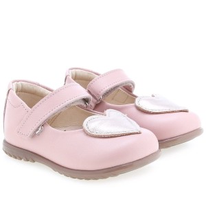 Roczki Emel balerinki  E2433D-7 różowe serce