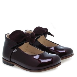 Roczki Emel balerinki  E2047-12 bordowe lakierki