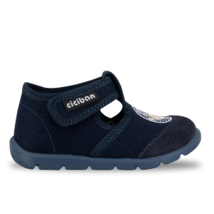 Ciciban 493 kapcie z wkładką profilowaną na rzep  (21-30)  Navy 