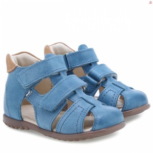 Emel Ankara sandałki sandały dziecięce kryte Roczki E2437-30 niebieskie