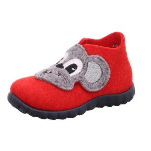 Superfit   kapcie na rzep filcowe (18-30)  Happy czerwone