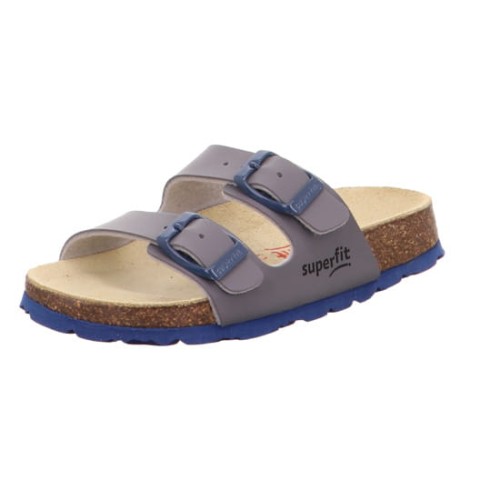 Superfit klapki dziecięce fussbett 6-00111-20 szare chłopięce