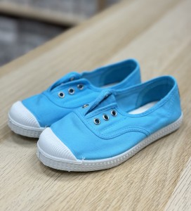 Cienta 70997-195 Azul Hiel  hiszpańskie, pachnące trampki z gumką 