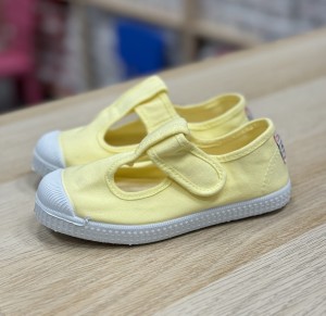 Cienta 77997-167 Yellow hiszpańskie, pachnące tenisówki na rzepy