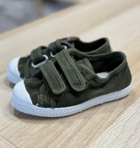 Cienta 78777-22 Khaki hiszpańskie, pachnące trampki  na rzepy