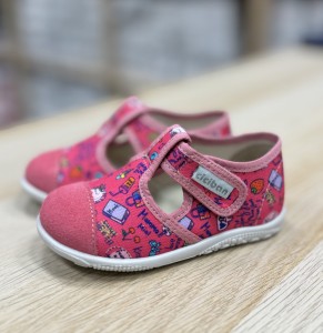 Ciciban Pitty 433 kapcie na rzep  dziewczęce z profilowaną wkładką (18-35)     