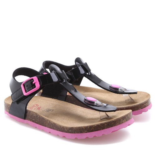 EMEL-E1905-4-SANDAŁY-DZIECIĘCE-FUSBET-CZARNE