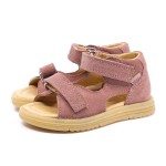 MRUGAŁA  HUGO 1106/5-44 ROSA WELUR sandały dziecięce (21-25)  