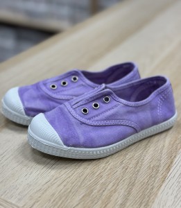 Cienta 70777-199 Lilas przecierane hiszpańskie, pachnące trampki na gumkę fioletowe