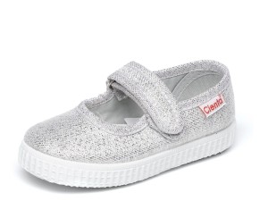 Cienta 56013-26 Plata baleriny hiszpańskie, trampki pachnące brokatowe 