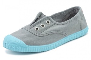 Cienta 70990-23 Gris  hiszpańskie, pachnące trampki z gumką dwukolorowe