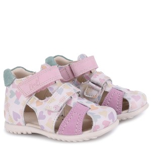 Emel Ankara E2437F-2 Roczki sandały dziecięce kryte Serduszka