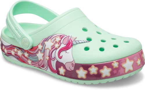 Klapki-Crocs-Classic-Clog-Zielone-Jednorożce-206270-3TI