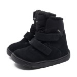 MRUGAŁA TAMI BAREFOOT 7123/5-90 Black TRZEWIKI ZIMOWE (21-25)  z membraną TE-POR ocieplane kożuszkiem  