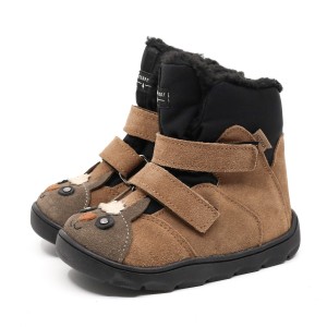 MRUGAŁA HELI BAREFOOT 7324/5-30 Alpaca Karmel TRZEWIKI ZIMOWE (31-35)  z membraną TE-POR ocieplane kożuszkiem 