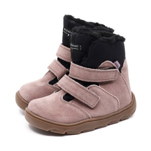 MRUGAŁA TAMI BAREFOOT 7323/5-45 Lawenda TRZEWIKI ZIMOWE (31-35)  z membraną TE-POR ocieplane kożuszkiem 