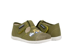 Ciciban 433 kapcie z wkładką profilowaną na rzep  (18-32)  Oliva