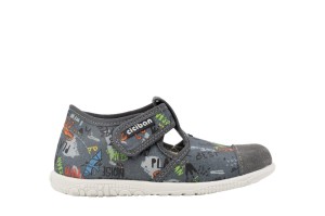 Ciciban 433 kapcie z wkładką profilowaną na rzep  (18-35)  Shark DINOZAURY